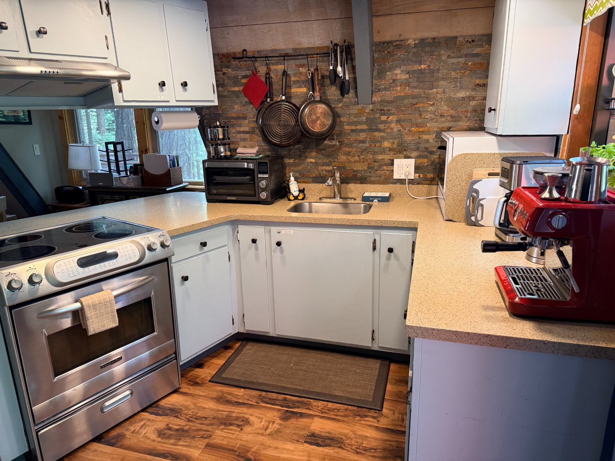 Fully equipped cabin kitchen