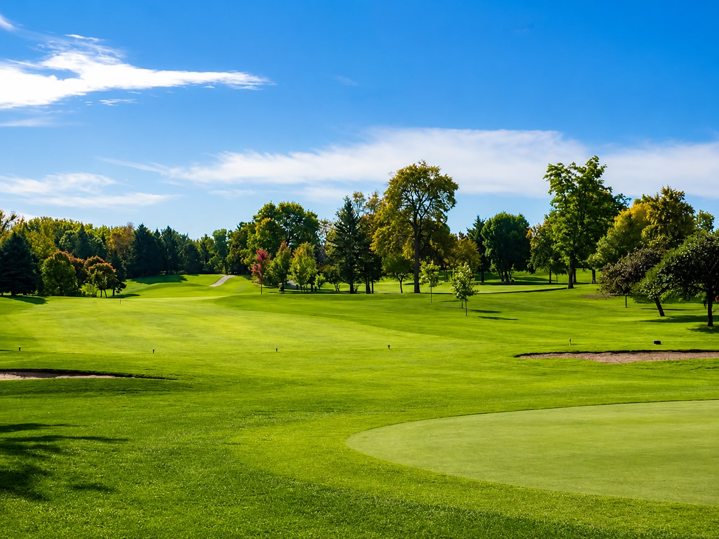 The landscaped course at Greenhorn Creek Golf Resort