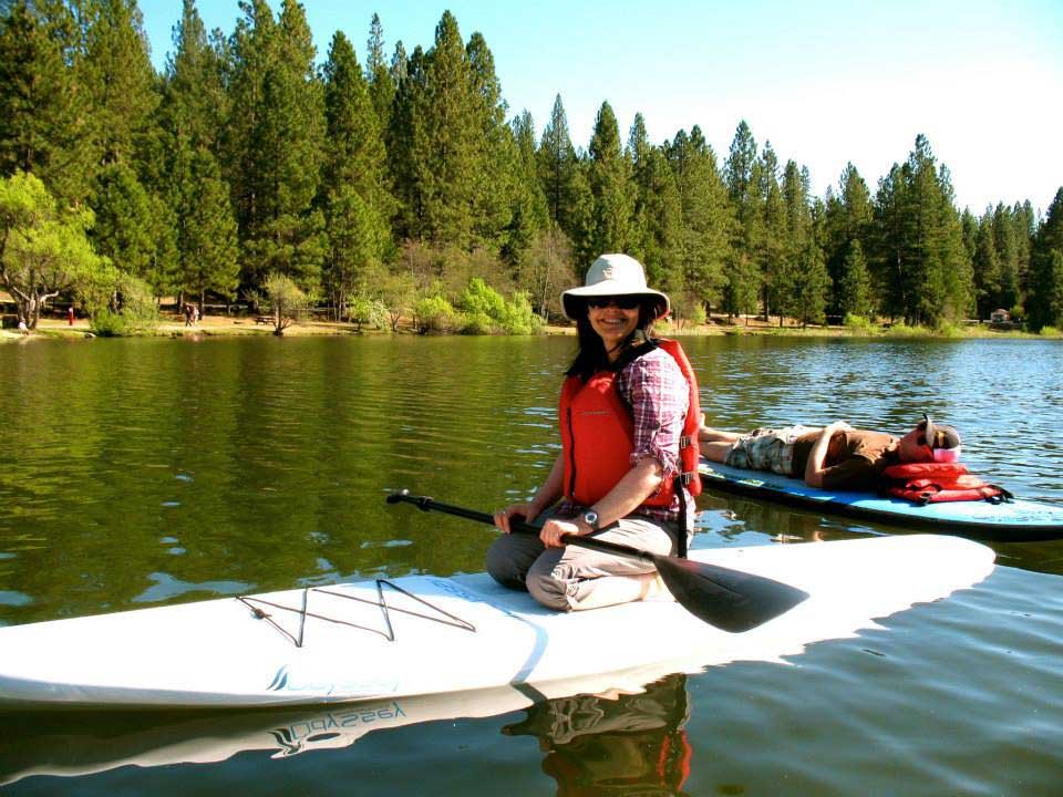 White Pines Lake surrounded by Sierra forest