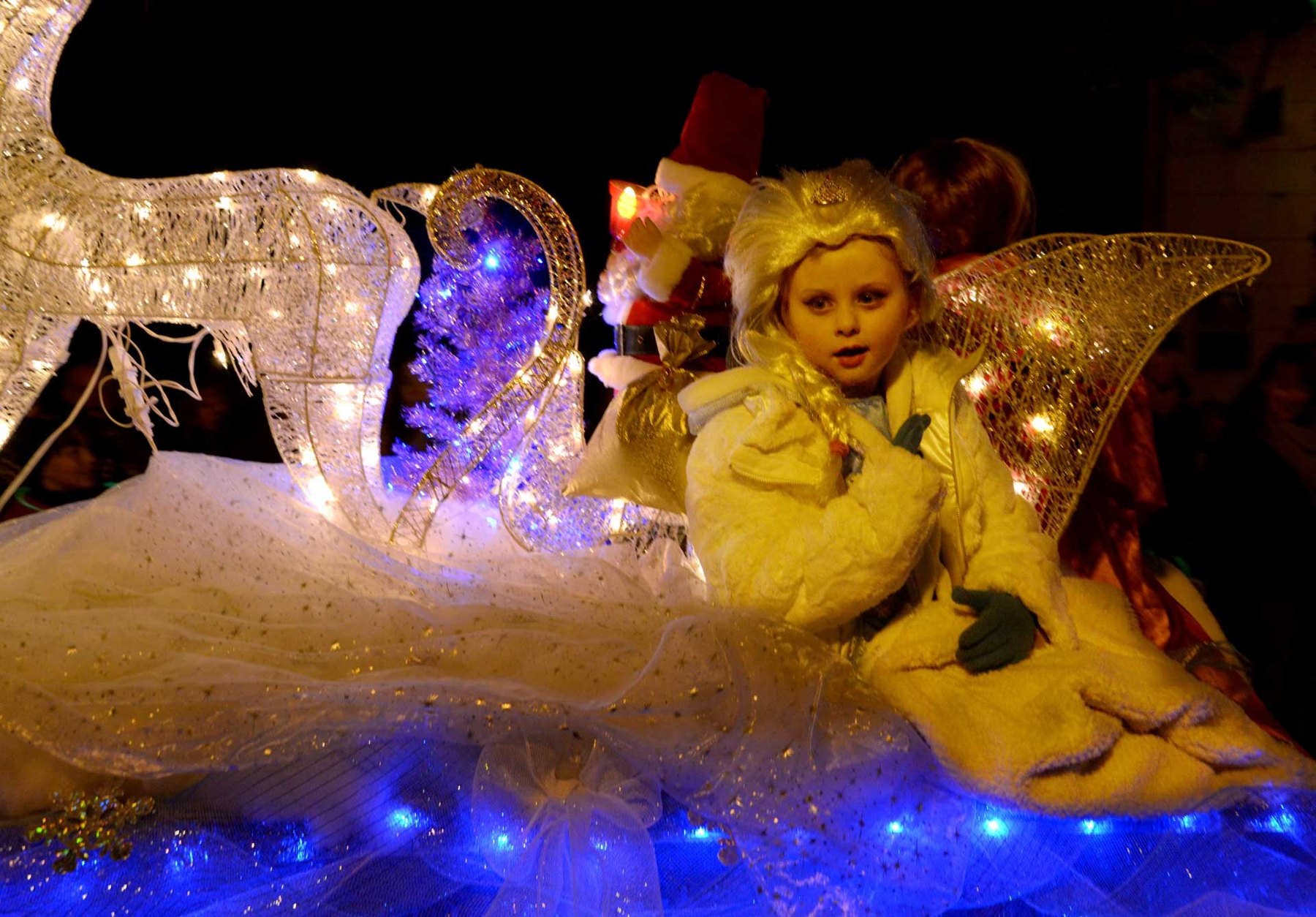 A festive evening on Main Street in Murphys